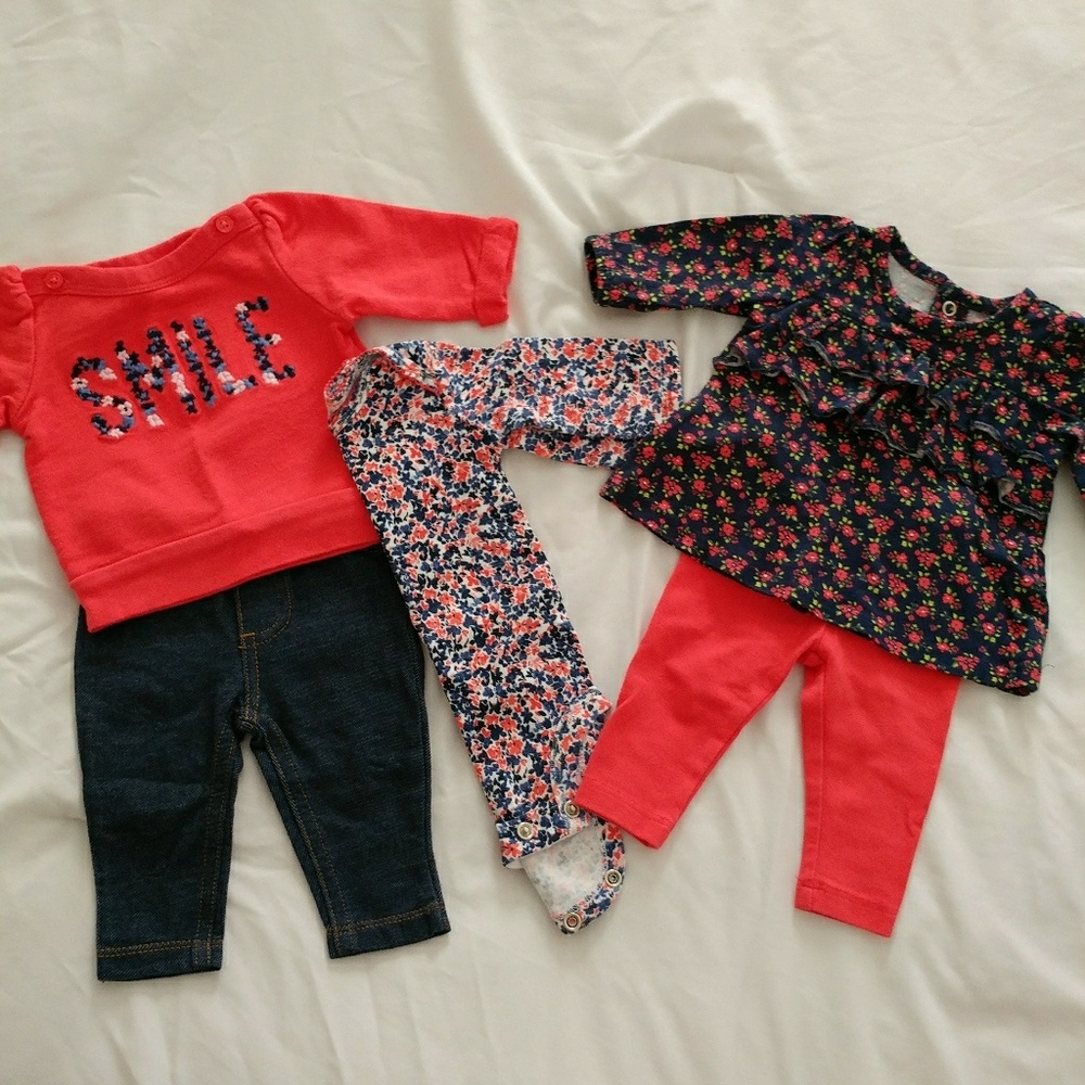 5 pc Coral Newborn Bundle